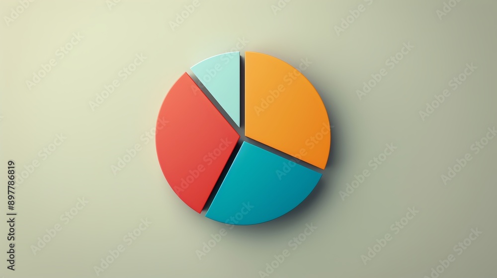 A minimalist graphic of a financial budget pie chart with subtle colors and clean typography A minimalist graphic of a financial budget pie chart with subtle colors and clean typography