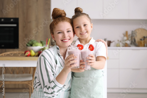 Mother and little daughter ...