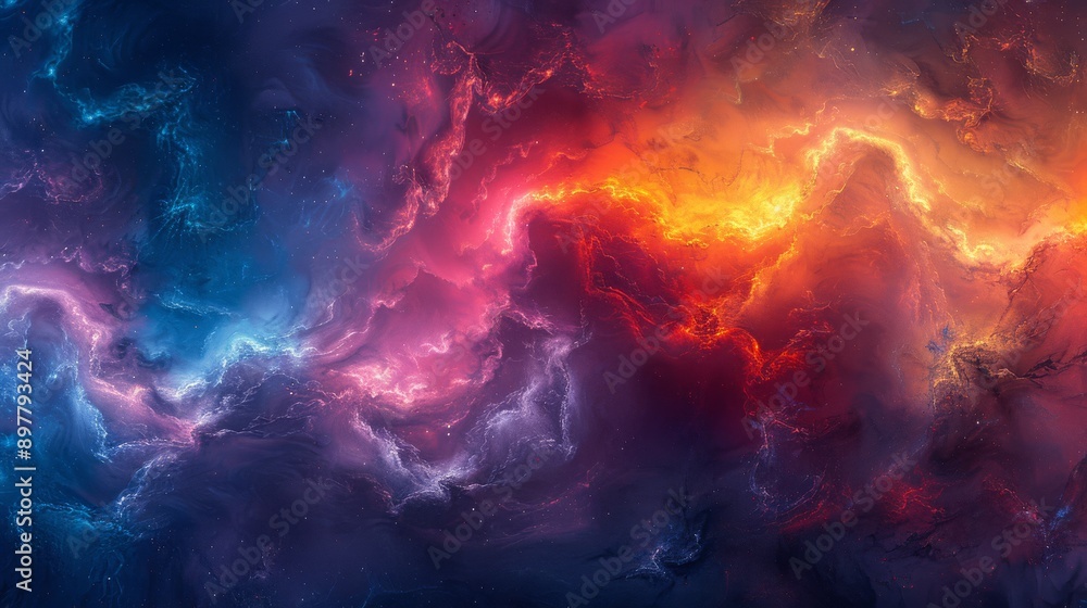 The dynamic nebula explosion in space is vivid with color and energy, creating a celestial scene of cosmic beauty The dynamic nebula explosion in space is vivid with color and energy, creating a celestial scene of cosmic beauty