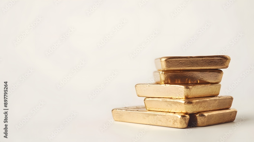 Gold bullion, illustration isolated on white Gold bullion, illustration isolated on white
