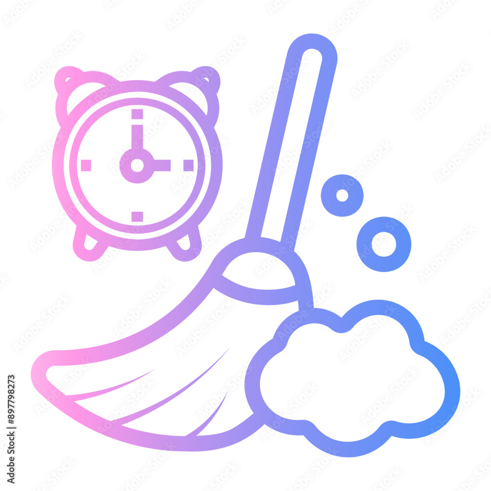 broom Line Gradient Icon broom Line Gradient Icon