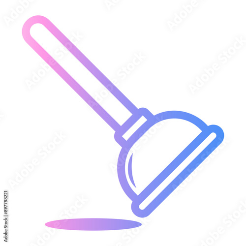 plunger Line Gradient Icon