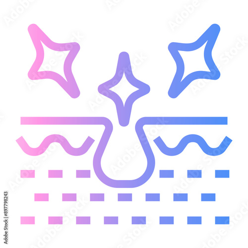 pore Line Gradient Icon