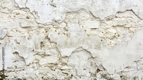 Weathered white backdrop of aged stone texture for a vintage wall pattern