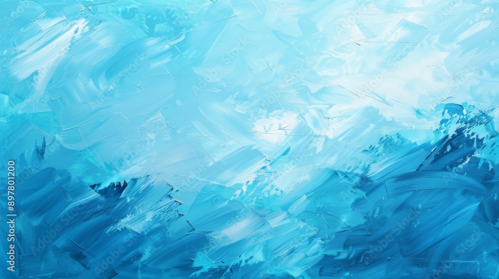 The abstract painting has bold blue brushstrokes, evoking movement and calmness, conveying tranquility and dynamic flow The abstract painting has bold blue brushstrokes, evoking movement and calmness, conveying tranquility and dynamic flow