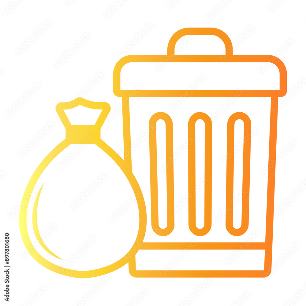 trash Line Gradient Icon