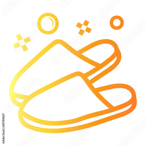 slippers Line Gradient Icon