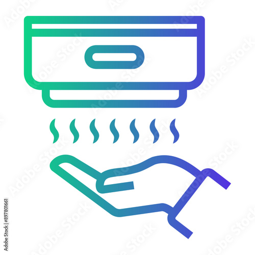 hand Line Gradient Icon