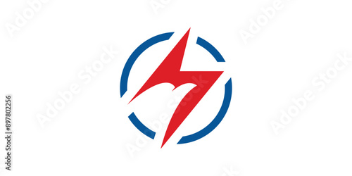 lightning and eagle logo design, electricity, symbol logo design, icon, vector, creative, idea.