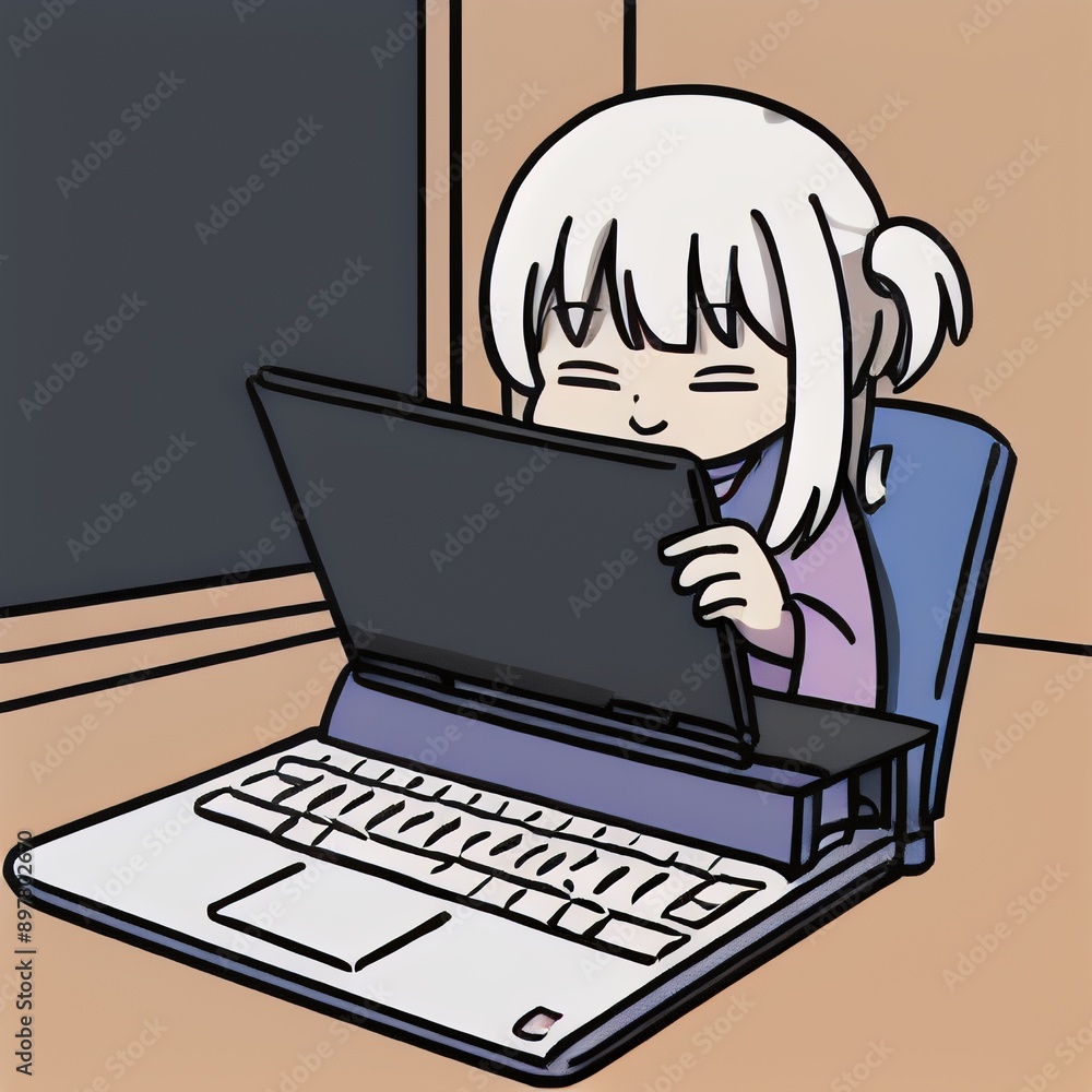Old woman lady on laptop, yelling at the phone, enjoying the internet, older person, edna, Vector art, Old woman lady on laptop, yelling at the phone, enjoying the internet, older person, edna, Vector art,