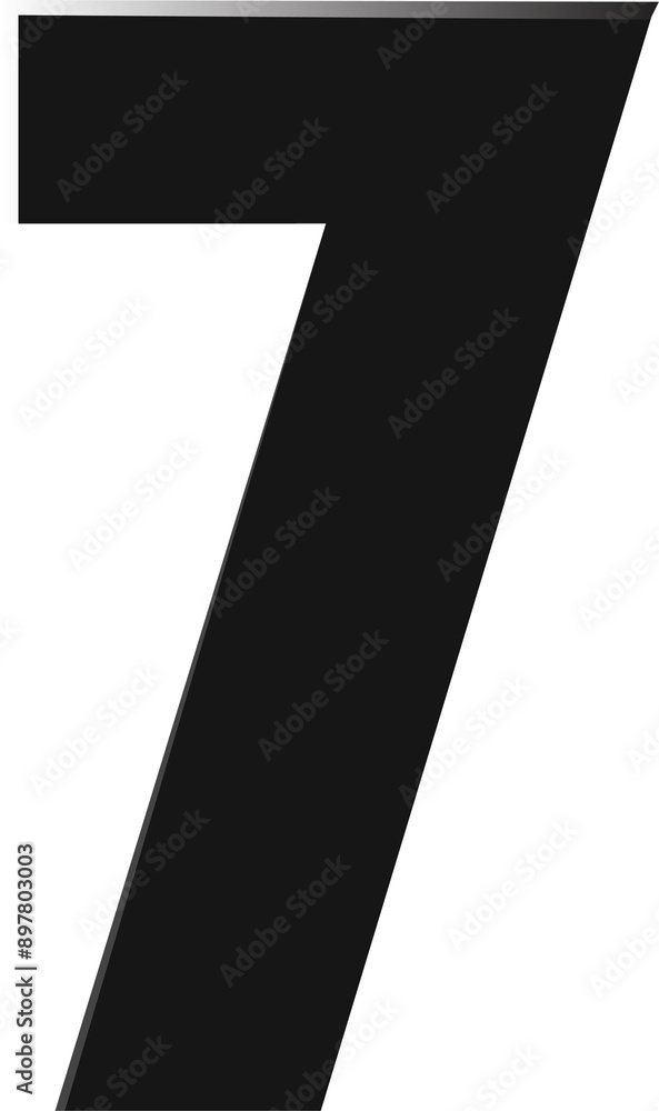 Black number 1 Black number 1