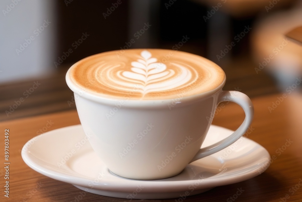Coffee latte art in a coffee shop Coffee latte art in a coffee shop