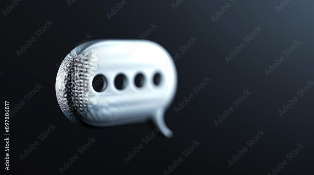 A speech bubble with three dots A speech bubble with three dots