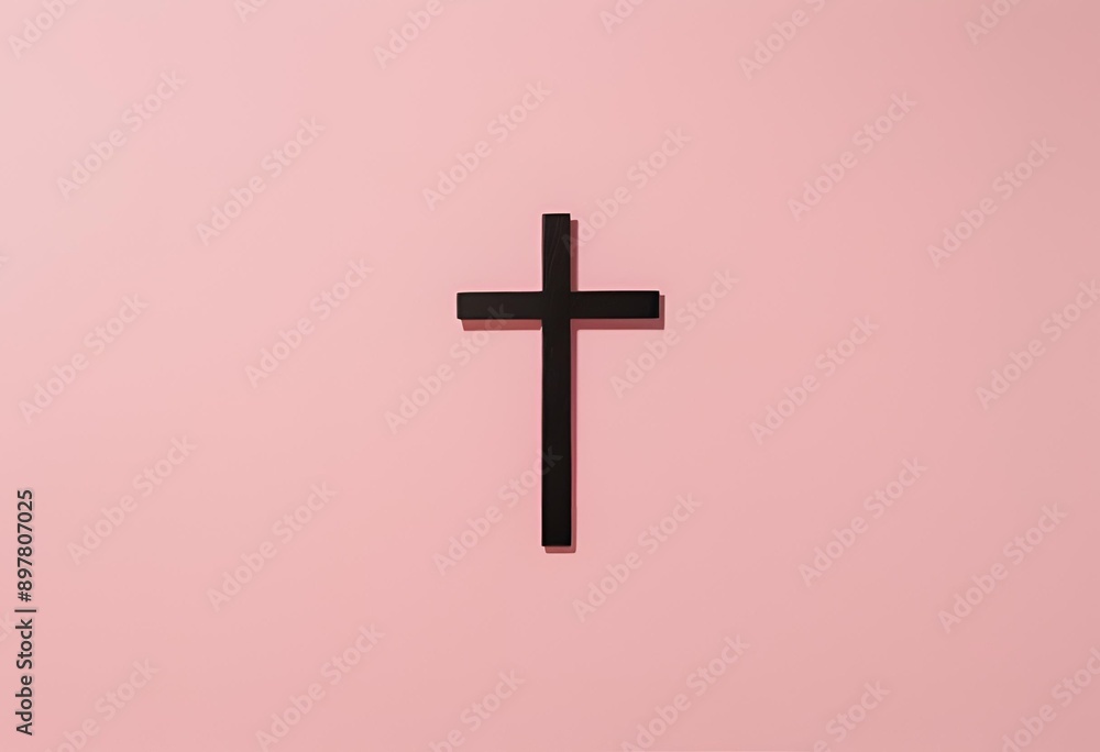 Radiant black cross on pink: Divine Love and Compassion Radiant black cross on pink: Divine Love and Compassion