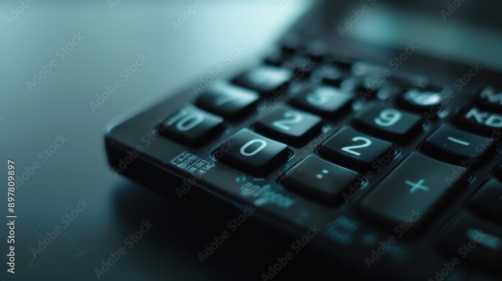 Calculator sits on a desk, indicating financial computations in progress Calculator sits on a desk, indicating financial computations in progress