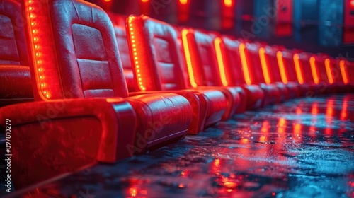 Red Seats in Empty Theater