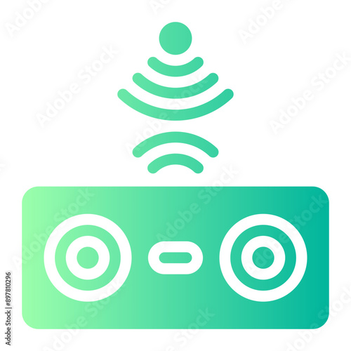 ultrasonic sensor gradient icon