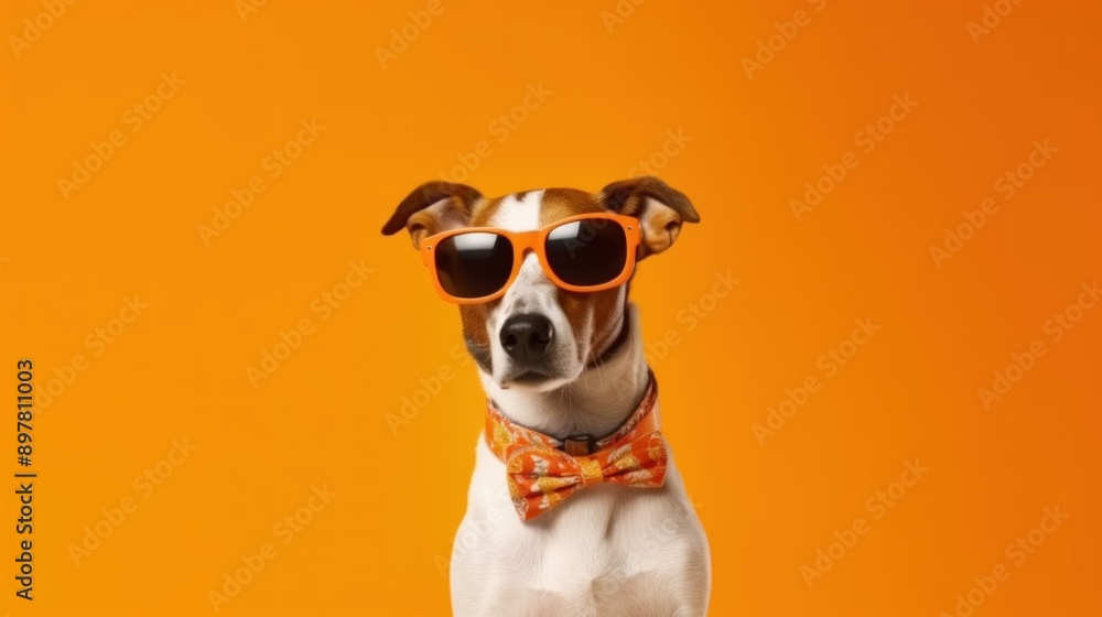 Cool Dog with Sunglasses and Bow Tie Cool Dog with Sunglasses and Bow Tie