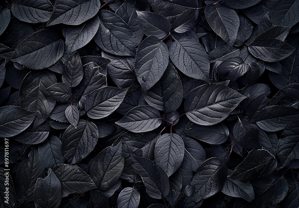 Moody Dark Leaves Background with Rich Texture and Contrast Moody Dark Leaves Background with Rich Texture and Contrast