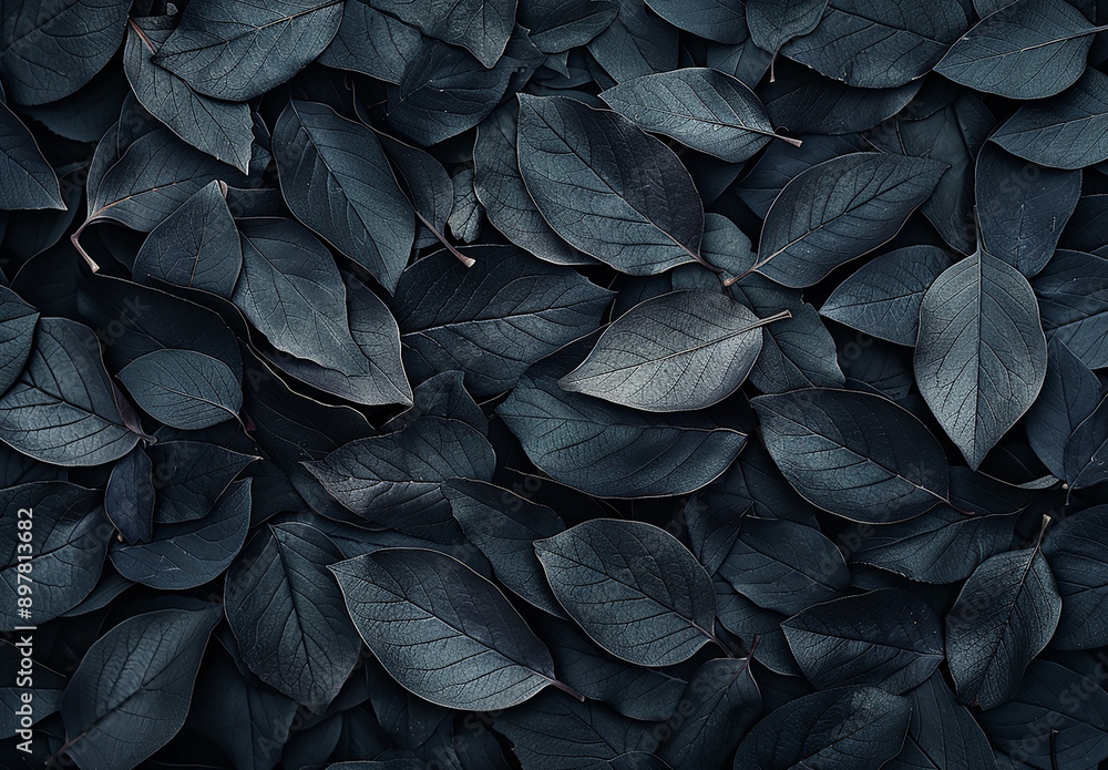 Moody Dark Leaves Background with Rich Texture and Contrast Moody Dark Leaves Background with Rich Texture and Contrast