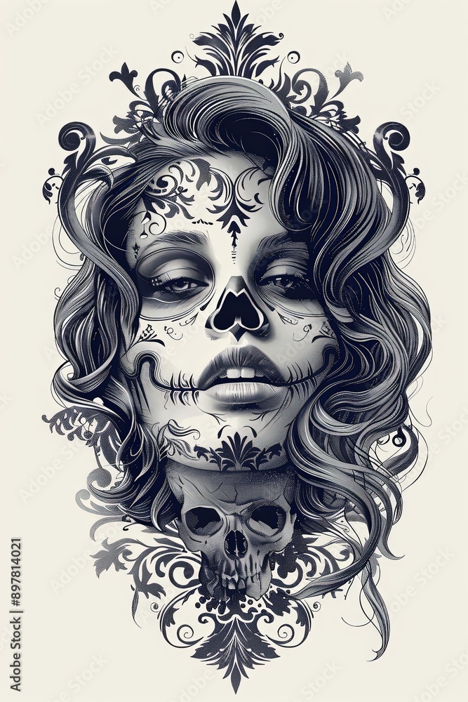 Day of the Dead Sugar Skull Woman Day of the Dead Sugar Skull Woman