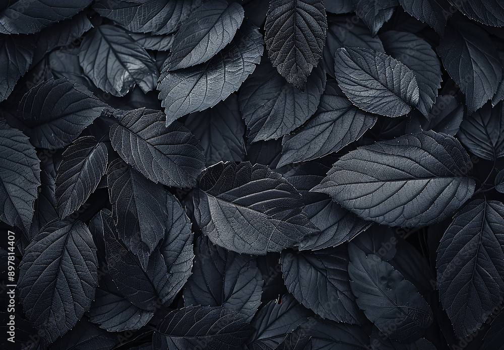 Moody Dark Leaves Background with Rich Texture and Contrast Moody Dark Leaves Background with Rich Texture and Contrast