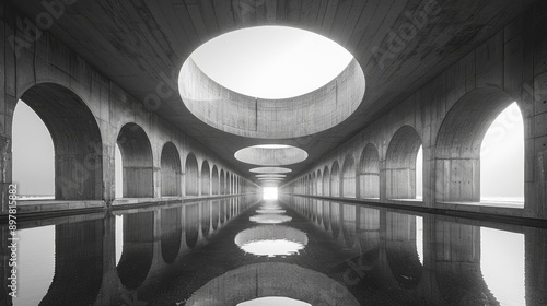Obraz na płótnie Photograph the symmetry in architecture w salonie