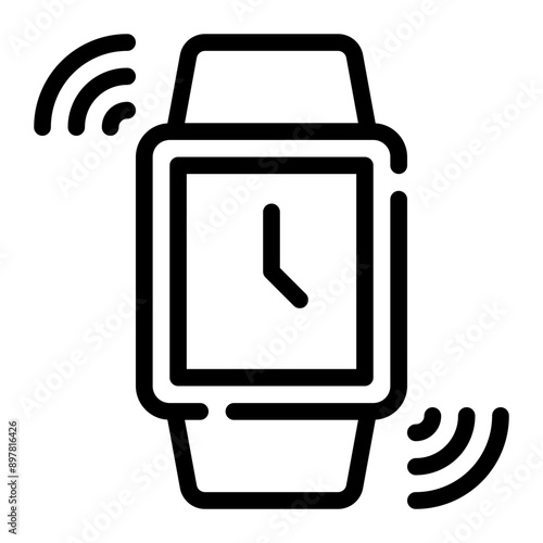 smartwatch line icon