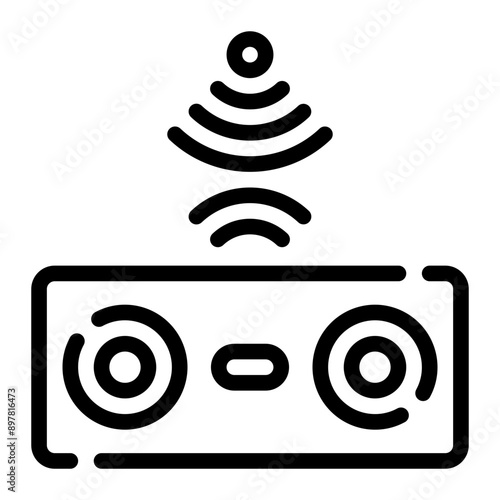 ultrasonic sensor line icon