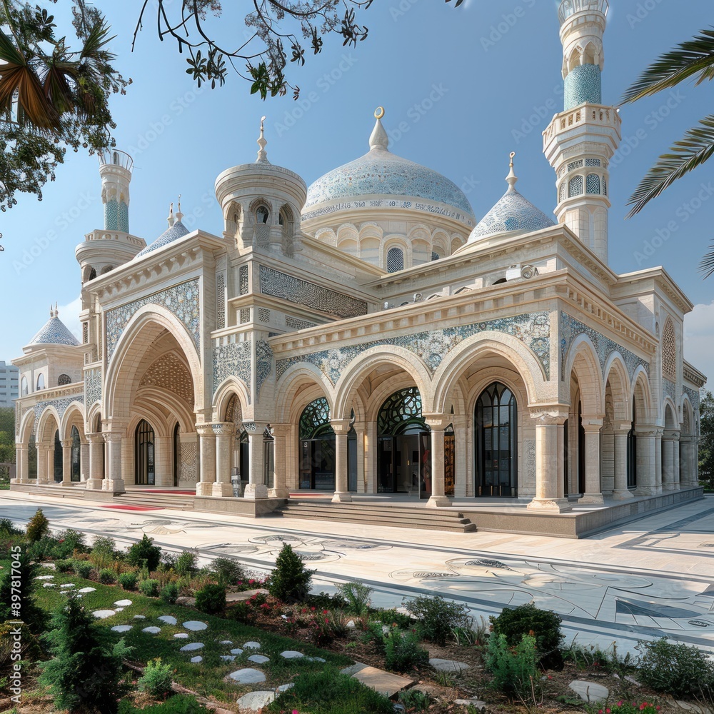 Fototapeta premium Mosque Architecture in Sunny Day