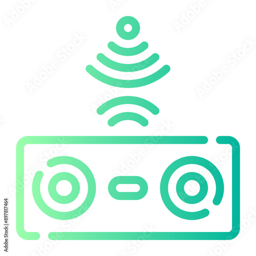 ultrasonic sensor gradient icon