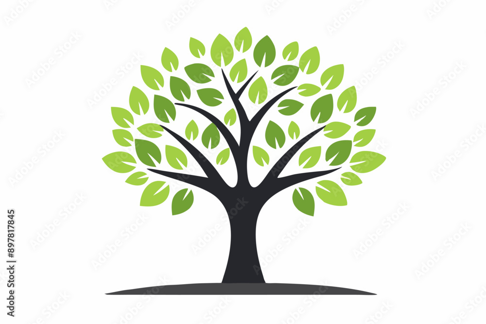 A vibrant vector illustration of a lush green tree with intricate branches and leaves, perfect for nature-themed designs and Eco-friendly projects. A vibrant vector illustration of a lush green tree with intricate branches and leaves, perfect for nature-themed designs and Eco-friendly projects.