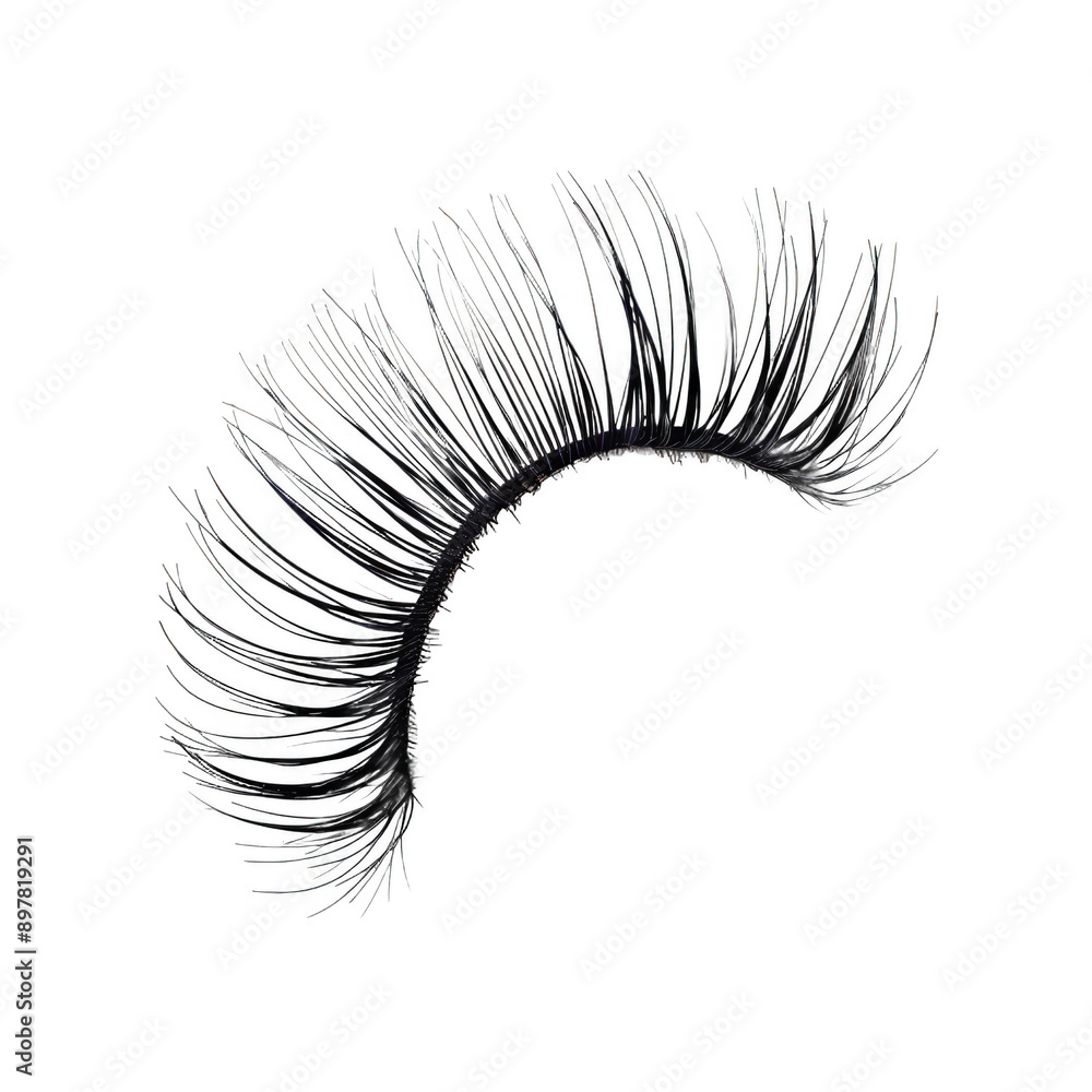 Obraz premium A close up of a fake eyelash with a black and white background