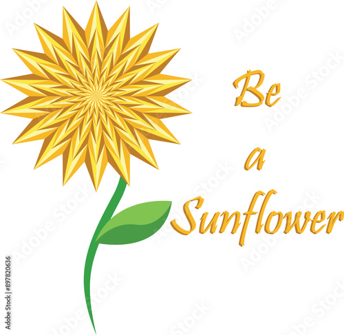 Beautiful happiness sunflower in yellow and orange tones 