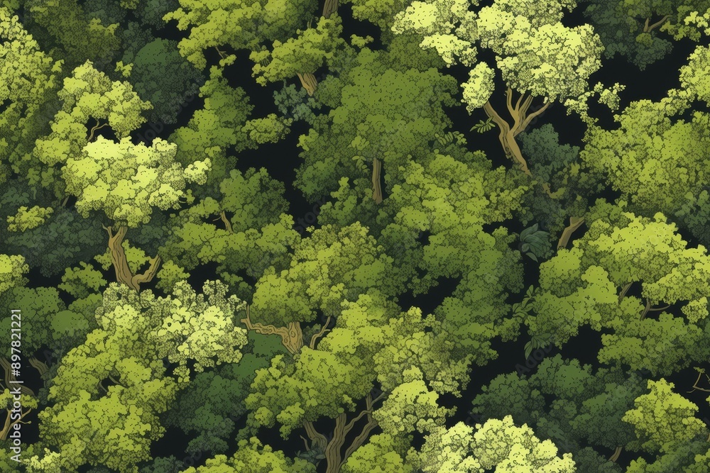 Naklejka premium Artistic tree designs for packaging graphics