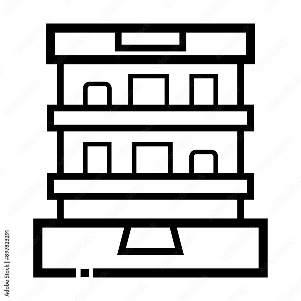 goods shelf Line Icon goods shelf Line Icon