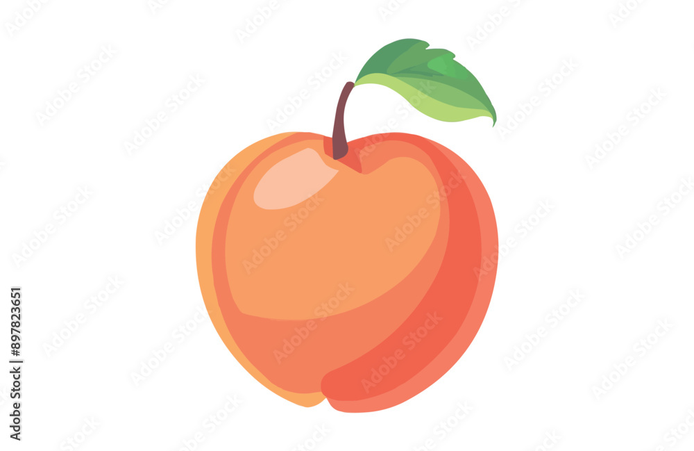 Peach icon isolated on white background. Beautiful color peach icon. Peach icon isolated on white background. Beautiful color peach icon.