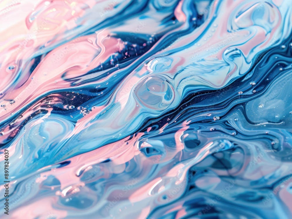 Abstract Swirls of Blue and Pink Abstract Swirls of Blue and Pink
