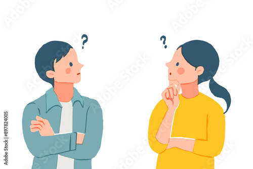 考える男女 人物