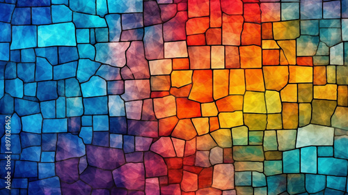 stained glass squares background