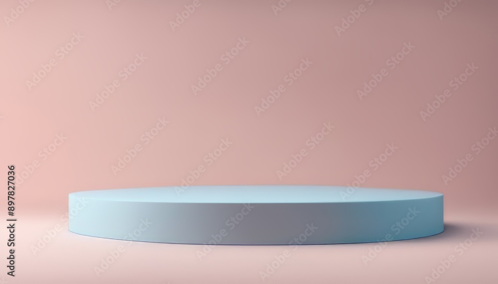 Minimal podium for product display stand pedestal studio blue pastel color background 3d rendering Minimal podium for product display stand pedestal studio blue pastel color background 3d rendering