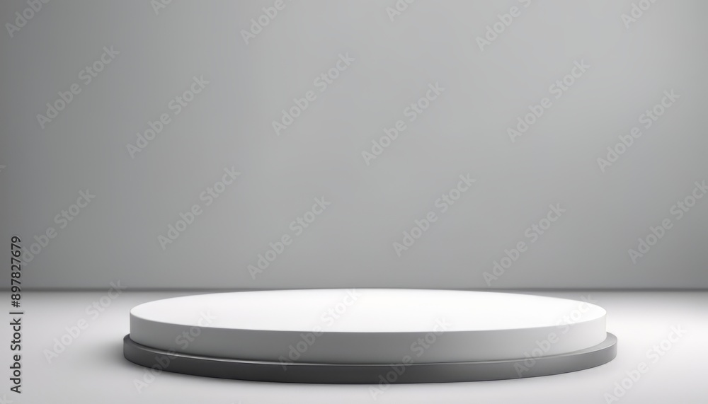 white round stand podium for placing products 3D background white round stand podium for placing products 3D background