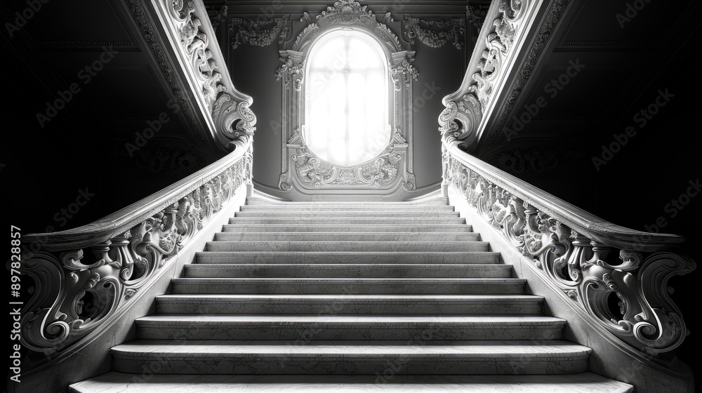 Shoot the lines and shapes of a staircase railing