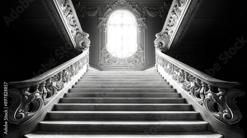 Shoot the lines and shapes of a staircase railing