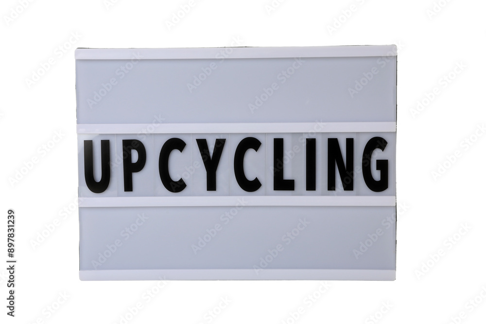 PNG, Light box with word Upcycling, isolated on white background PNG, Light box with word Upcycling, isolated on white background