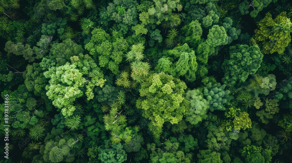 Fototapeta premium Sustainability net zero carbon negative forest nature Biodiversity Diversity 