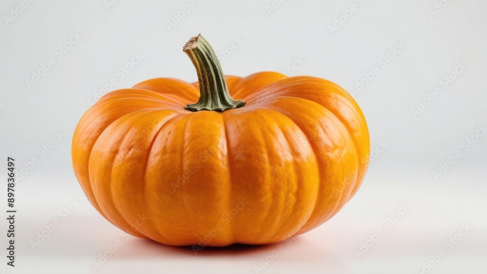 a small orange pumpkin sitting on a white surface a small orange pumpkin sitting on a white surface