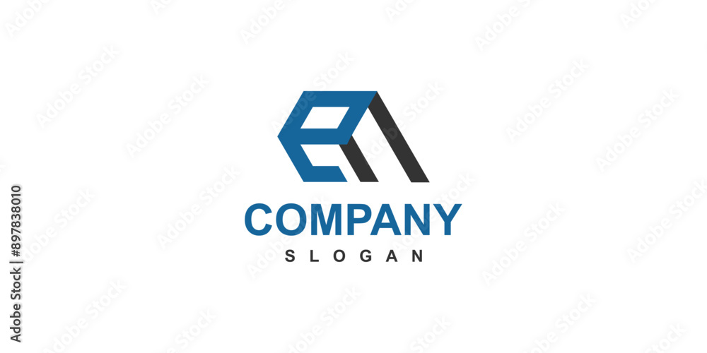 EM creative logo with a modern concept EM creative logo with a modern concept