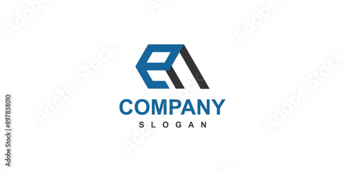 Free Download EM creative logo with a modern concept - GFXLoad