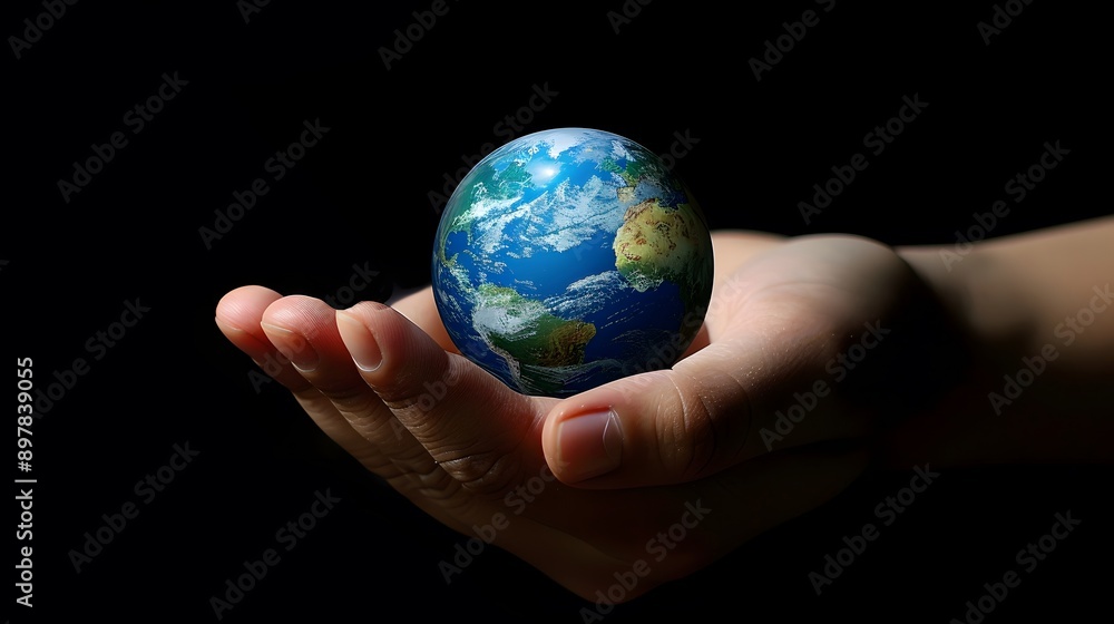 Hand Holding a Globe: A hand holding a small globe, representing travel and global connections.
Hand Holding a Globe: A hand holding a small globe, representing travel and global connections.